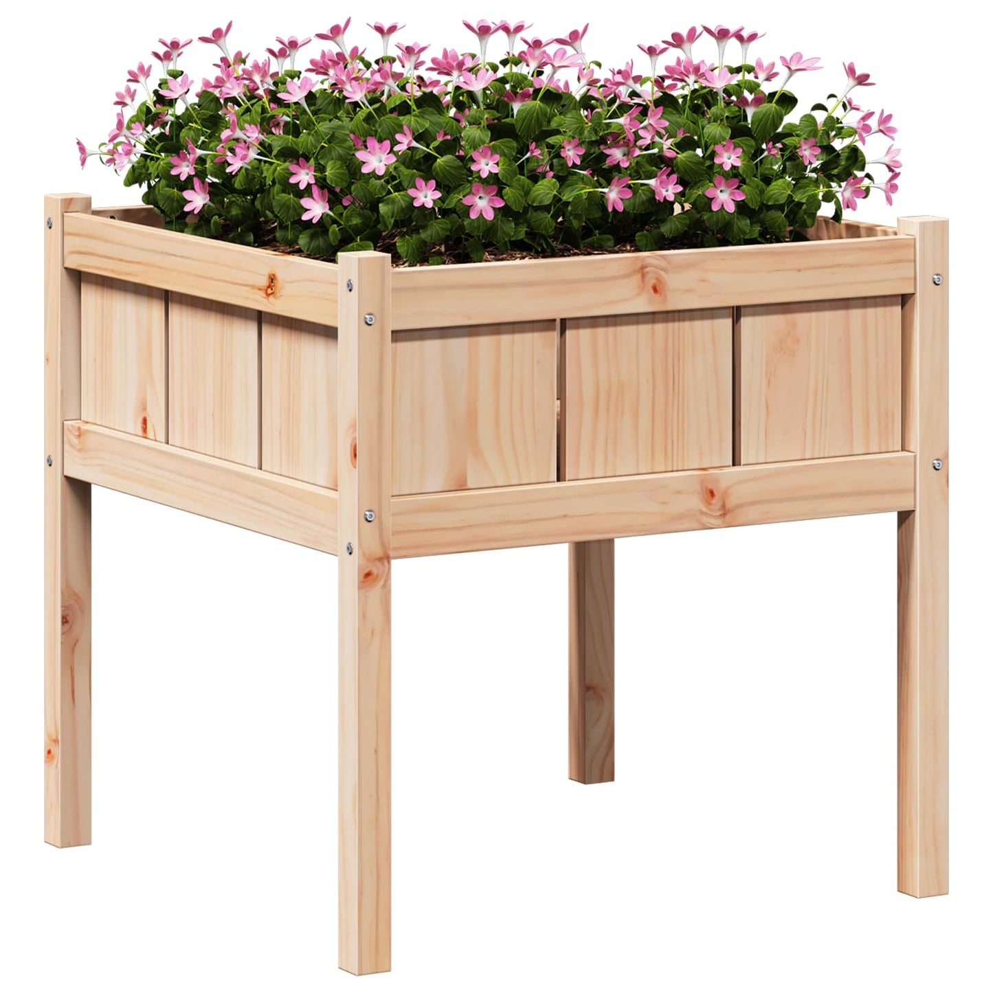 Tuin Bloempot Natuur 70 x 70 x 70 cm Massief grenenhout is nu te koop bij PeponiXL, paradijselijk wonen!