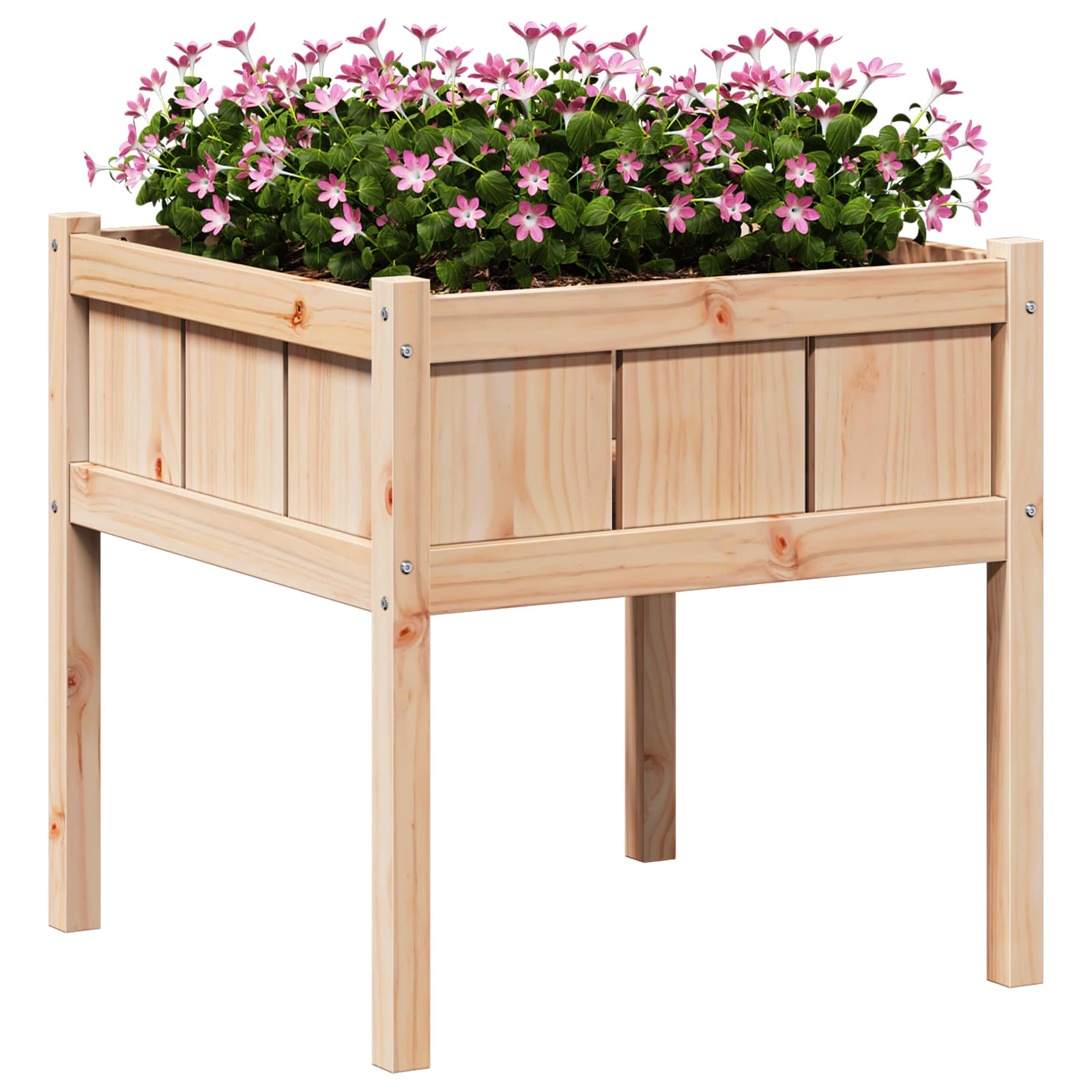 Tuin Bloempot Natuur 70 x 70 x 70 cm Massief grenenhout is nu te koop bij PeponiXL, paradijselijk wonen!
