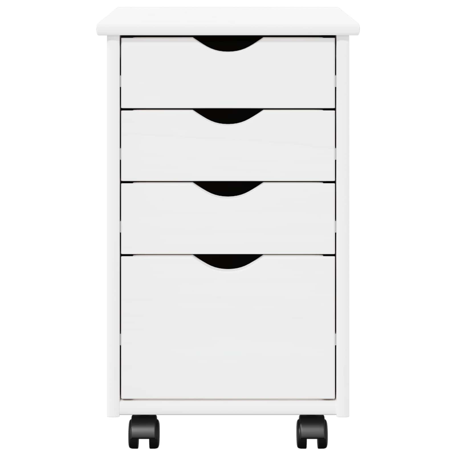 Rolling Kast met wiel Wit 34 x 39 x 56 cm Massief Vurenhout is nu te koop bij PeponiXL, paradijselijk wonen!