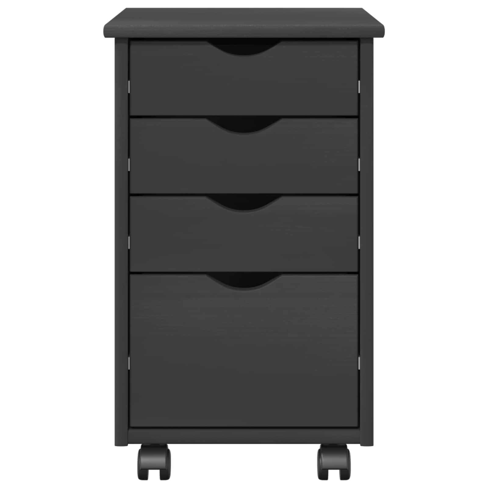 Rolling Kast met wiel Grijs 34 x 39 x 56 cm Massief Vurenhout is nu te koop bij PeponiXL, paradijselijk wonen!