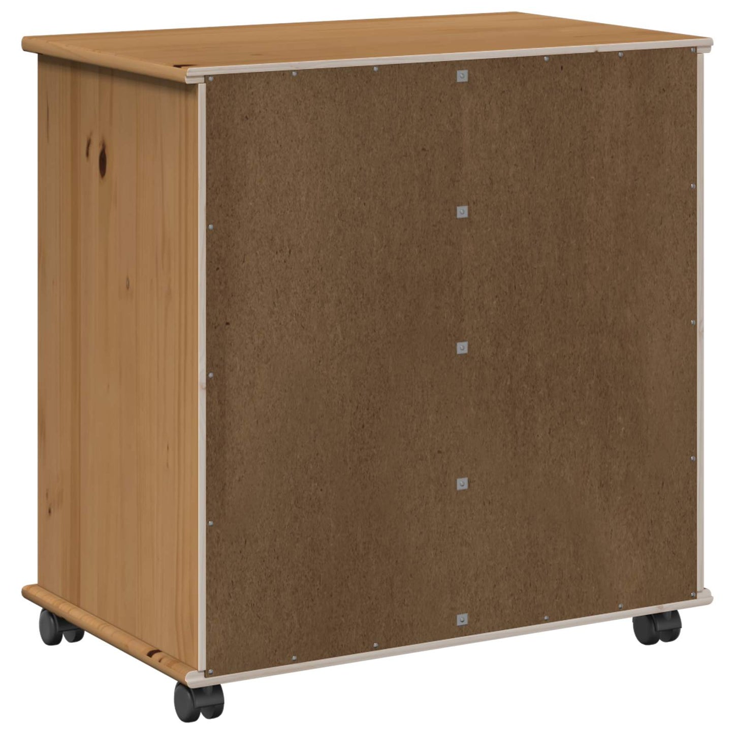 Rolling Kast Honingbruin 63,5 x 39 x 65,5 cm Massief Vurenhout is nu te koop bij PeponiXL, paradijselijk wonen!