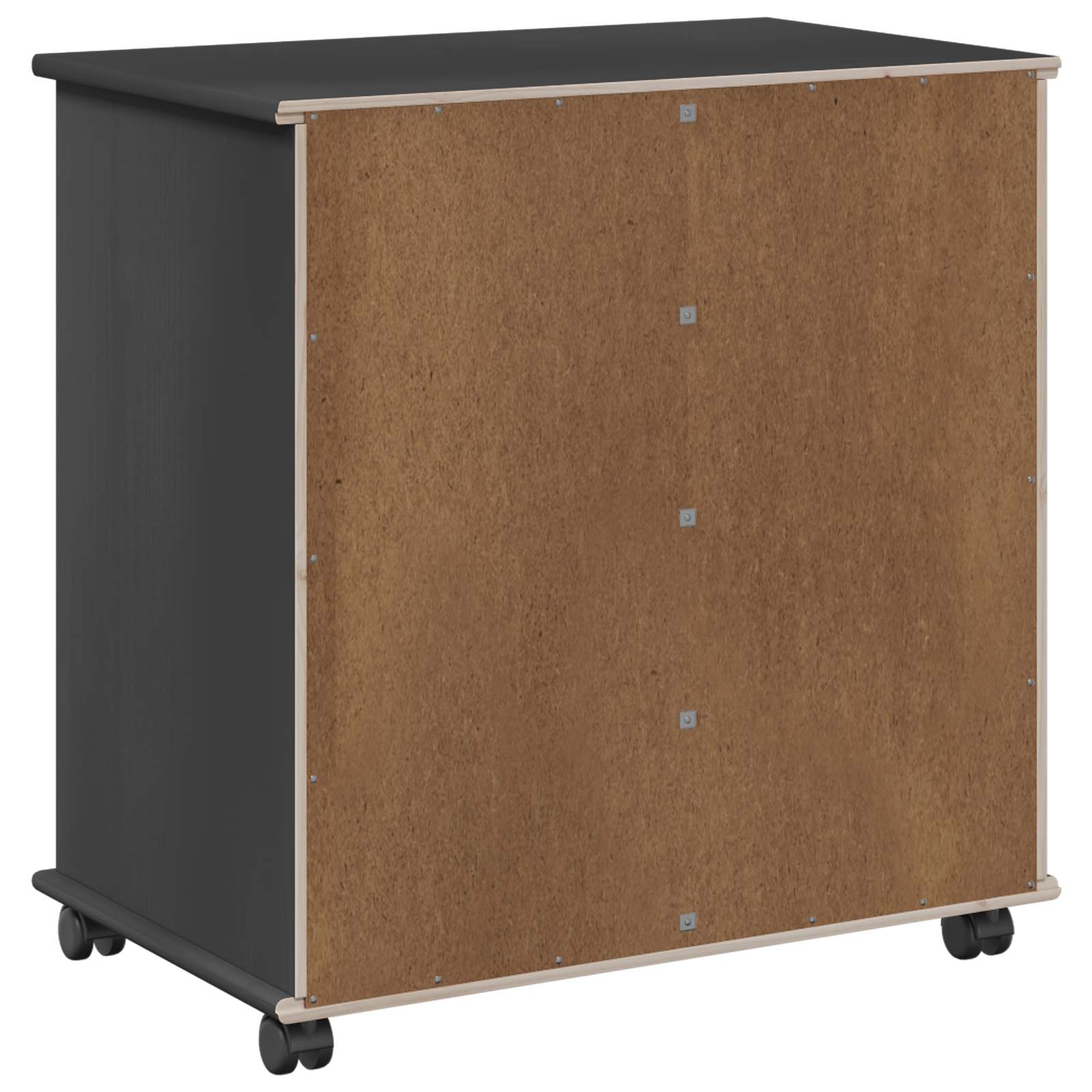 Rolling Kast Grijs 63,5 x 39 x 65,5 cm Massief Vurenhout is nu te koop bij PeponiXL, paradijselijk wonen!