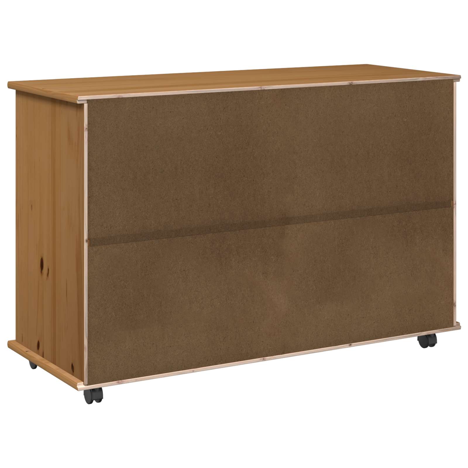 Rolling Kast Honingbruin 100 x 39 x 65,5 cm Massief Vurenhout is nu te koop bij PeponiXL, paradijselijk wonen!