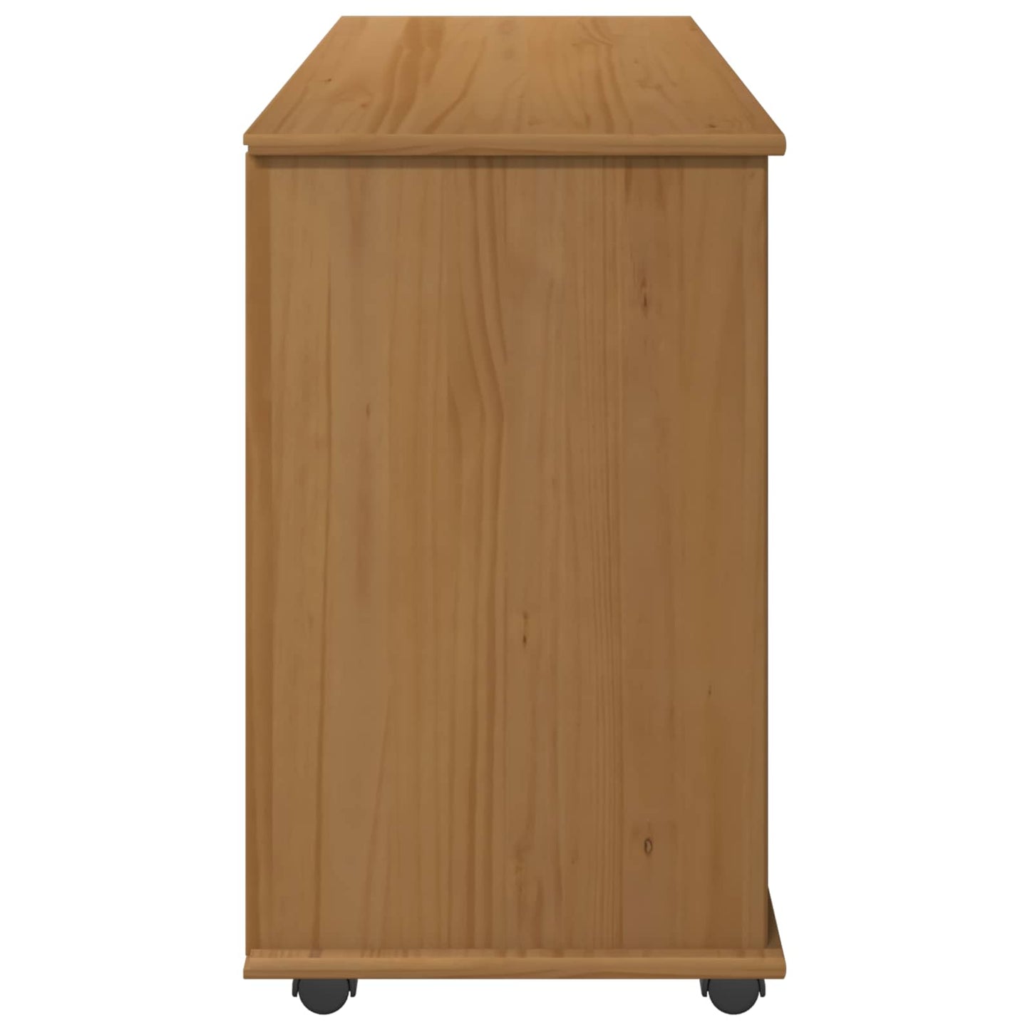 Rolling Kast Honingbruin 100 x 39 x 65,5 cm Massief Vurenhout is nu te koop bij PeponiXL, paradijselijk wonen!