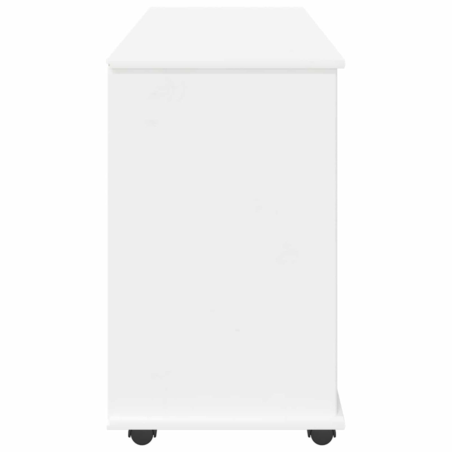 Rolling Kast met wiel Wit 100 x 39 x 65,5 cm Massief Vurenhout is nu te koop bij PeponiXL, paradijselijk wonen!