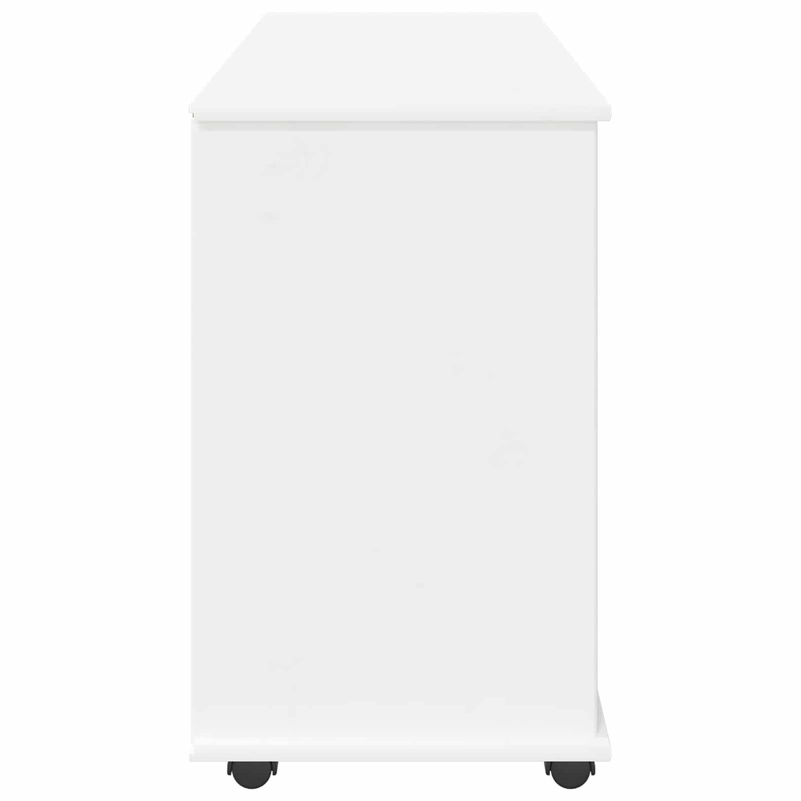 Rolling Kast met wiel Wit 100 x 39 x 65,5 cm Massief Vurenhout is nu te koop bij PeponiXL, paradijselijk wonen!