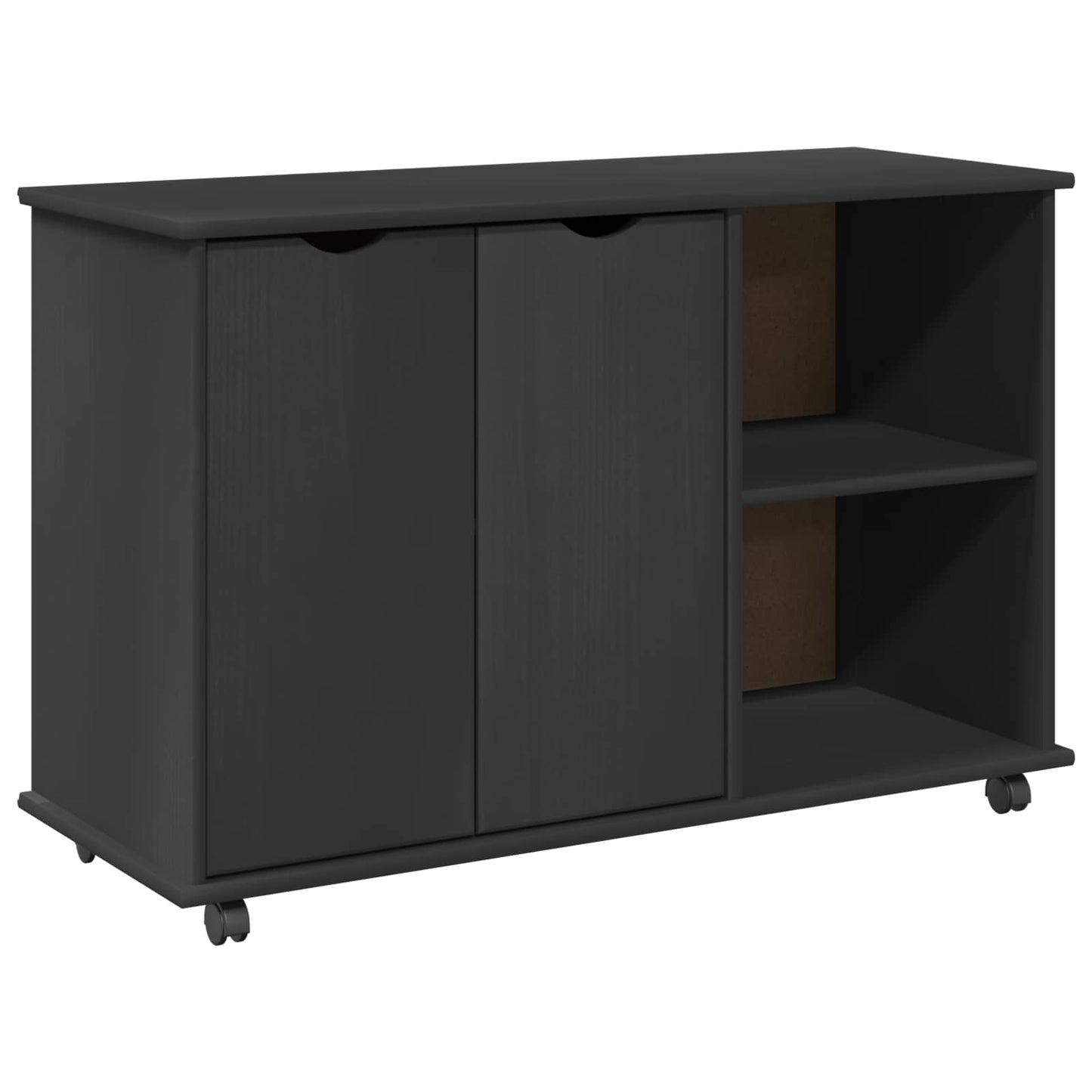 Rolling Kast Grijs 100 x 39 x 65,5 cm Massief Vurenhout is nu te koop bij PeponiXL, paradijselijk wonen!