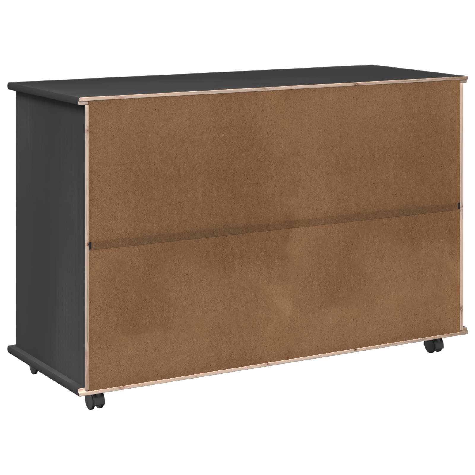 Rolling Kast Grijs 100 x 39 x 65,5 cm Massief Vurenhout is nu te koop bij PeponiXL, paradijselijk wonen!