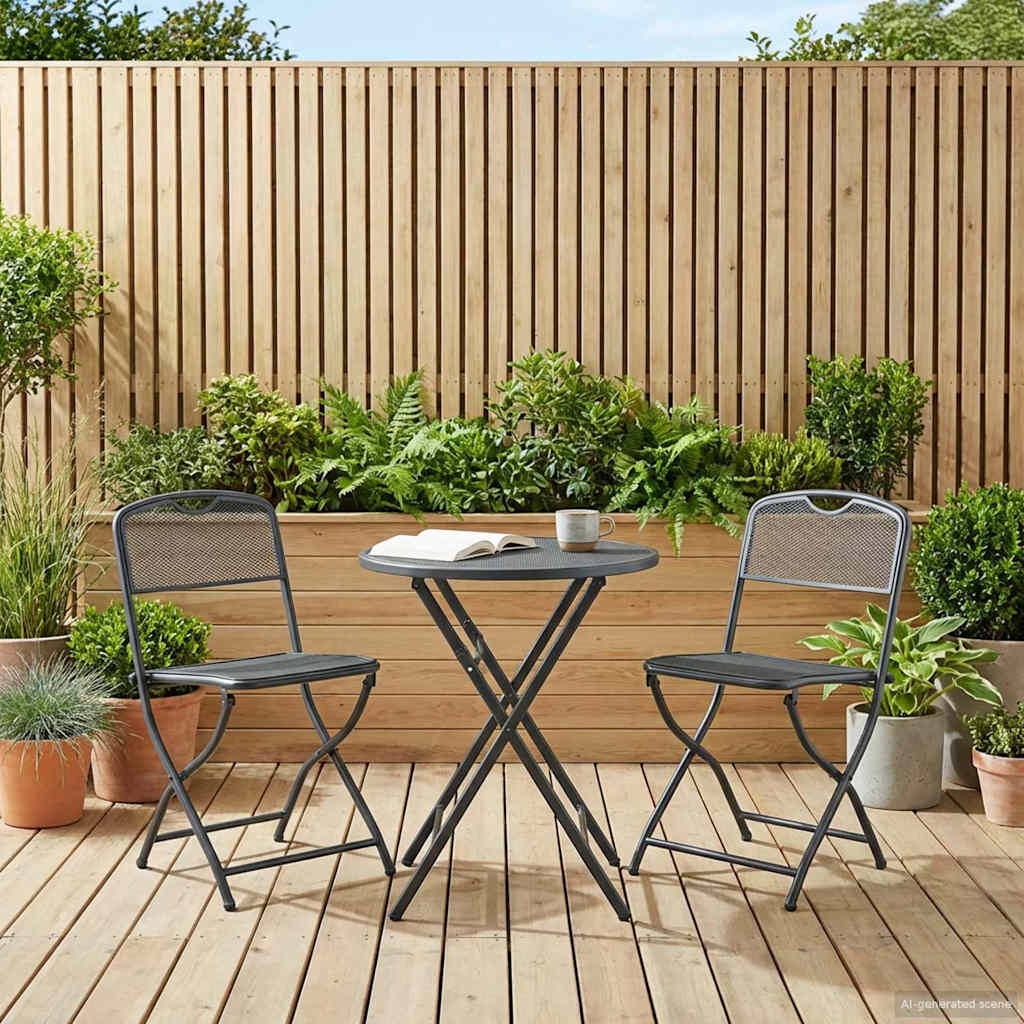 Tuinstoelen 2 pcs Antraciet 52,5 x 46 x 82 cm IJzer is nu te koop bij PeponiXL, paradijselijk wonen!