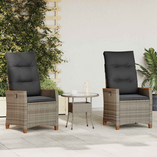 Verstelbare tuinstoel Grijs en Donkergrijs 64 x 57,5 x 112 cm is nu te koop bij PeponiXL, paradijselijk wonen!