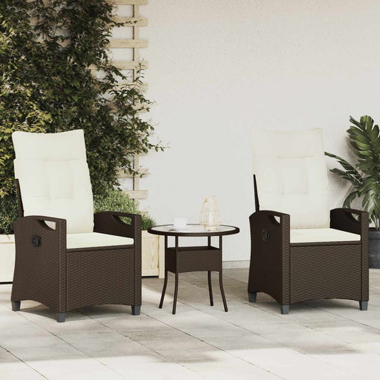 Tuinstoel 2 pcs Bruin en Crème 56 x 60 x 112 cm is nu te koop bij PeponiXL, paradijselijk wonen!