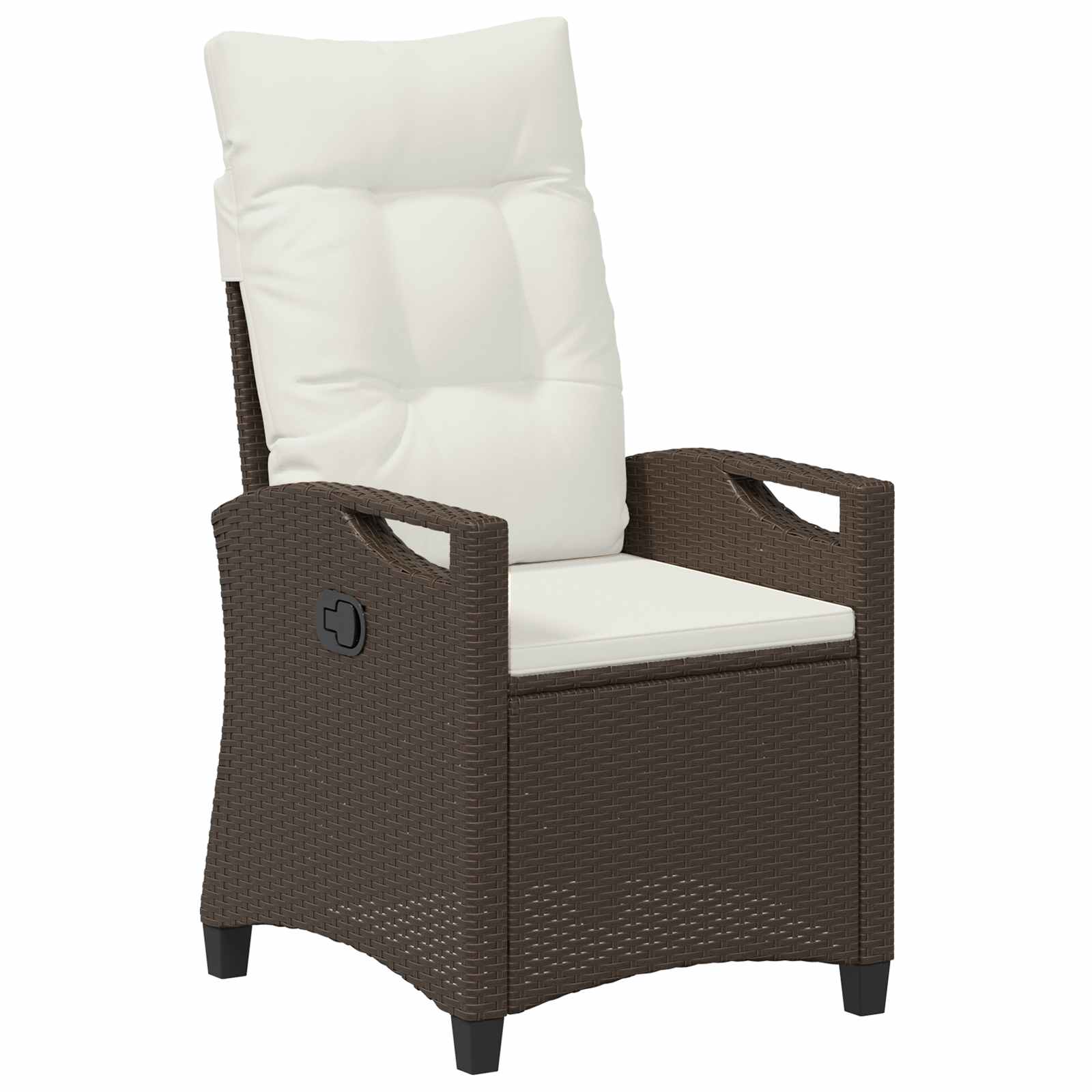 Tuinstoel 2 pcs Bruin en Crème 56 x 60 x 112 cm is nu te koop bij PeponiXL, paradijselijk wonen!