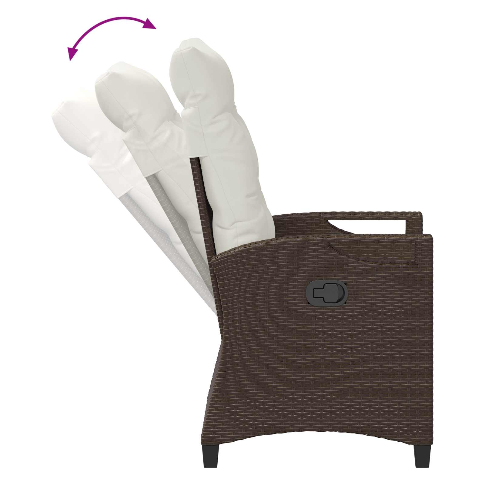Tuinstoel 2 pcs Bruin en Crème 56 x 60 x 112 cm is nu te koop bij PeponiXL, paradijselijk wonen!