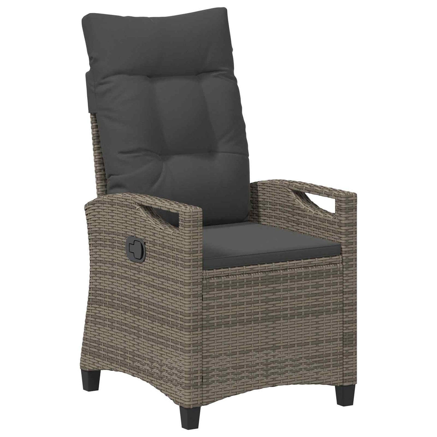 Tuinstoel 2 pcs Grijs en Donkergrijs 56 x 60 x 112 cm is nu te koop bij PeponiXL, paradijselijk wonen!
