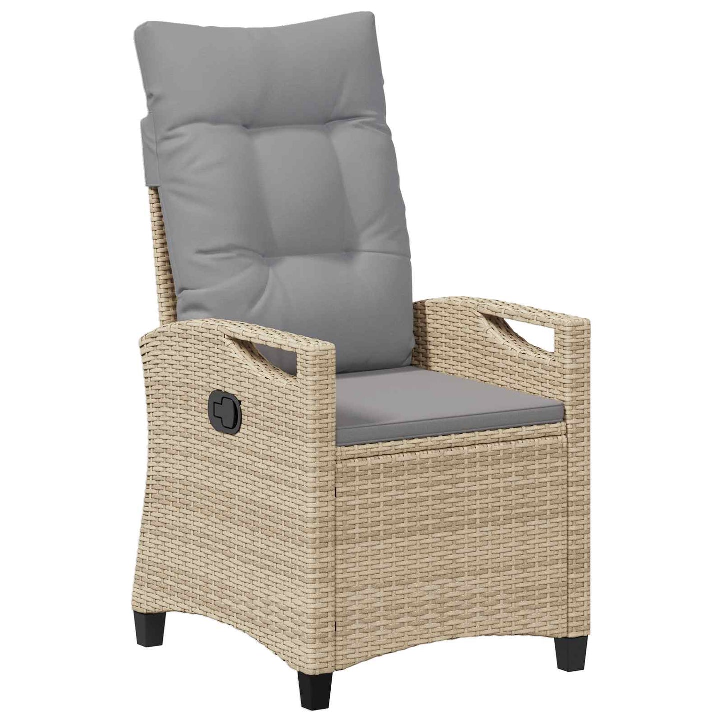 Tuinstoel 2 pcs Beige en Licht Grijs 56 x 60 x 112 cm is nu te koop bij PeponiXL, paradijselijk wonen!