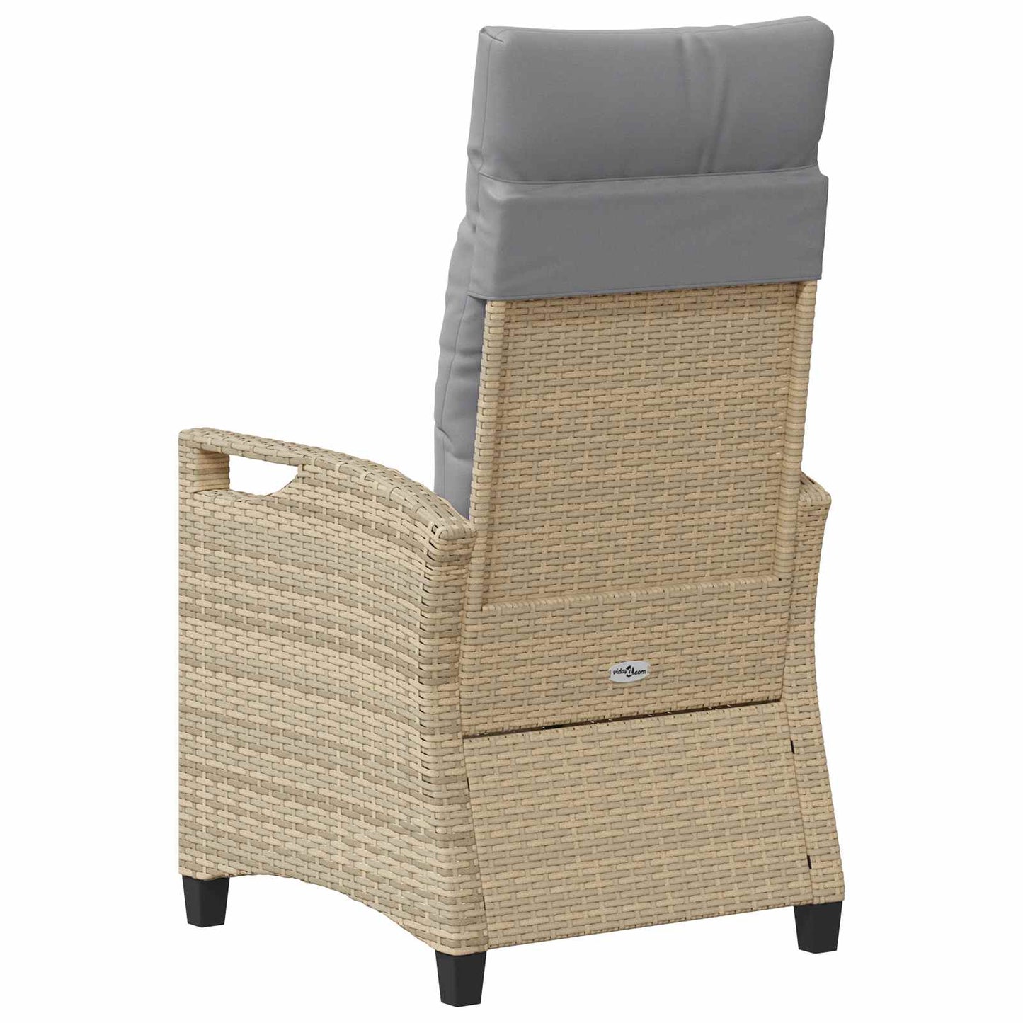 Tuinstoel 2 pcs Beige en Licht Grijs 56 x 60 x 112 cm is nu te koop bij PeponiXL, paradijselijk wonen!