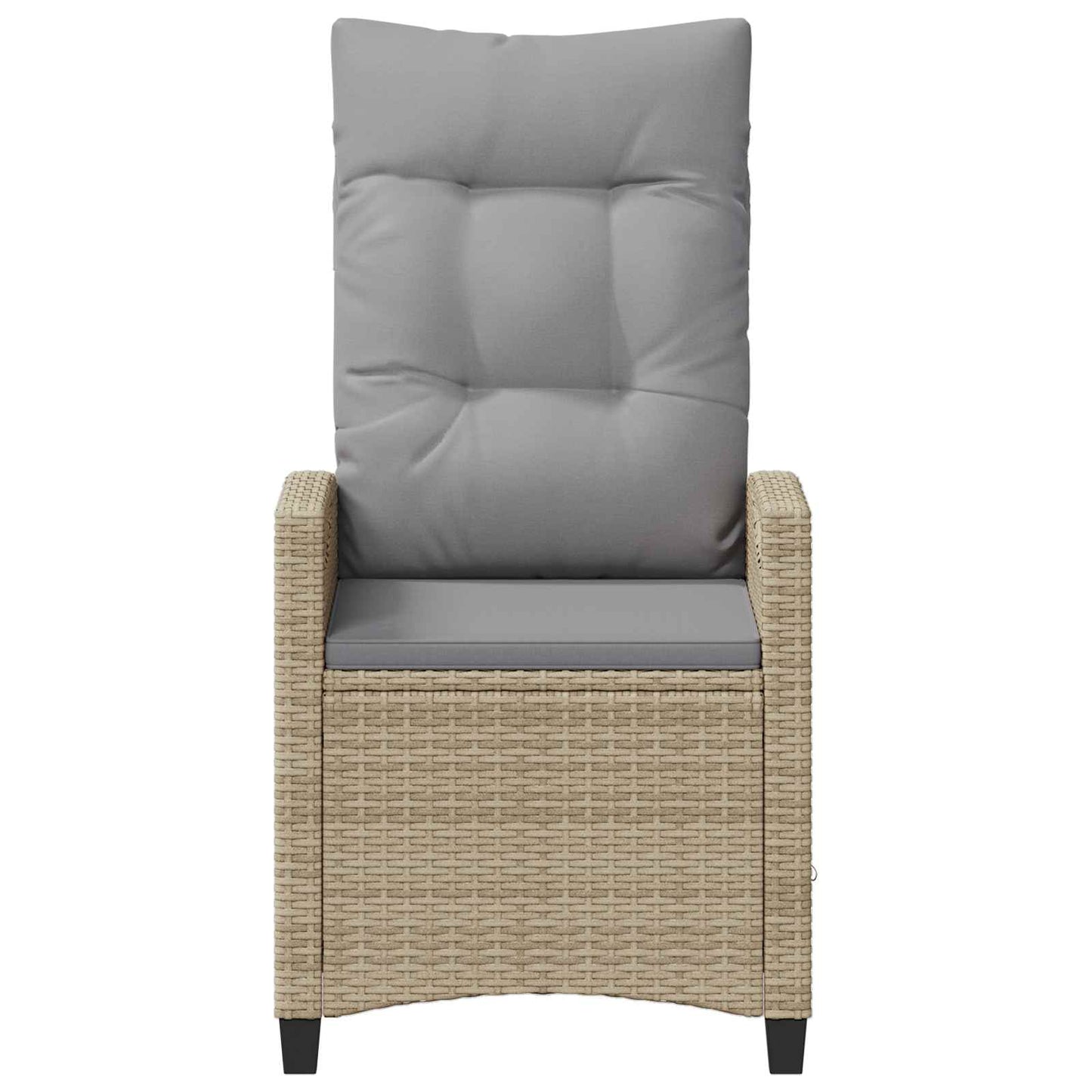Tuinstoel 2 pcs Beige en Licht Grijs 56 x 60 x 112 cm is nu te koop bij PeponiXL, paradijselijk wonen!
