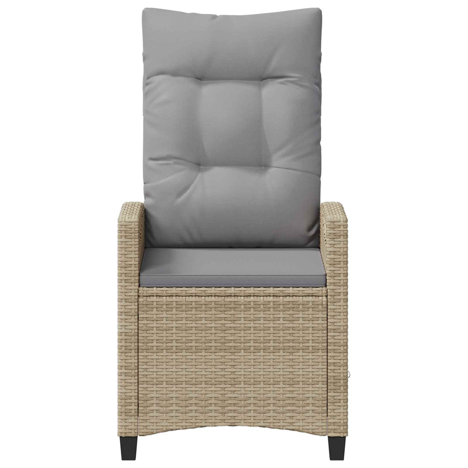 Tuinstoel 2 pcs Beige en Licht Grijs 56 x 60 x 112 cm is nu te koop bij PeponiXL, paradijselijk wonen!