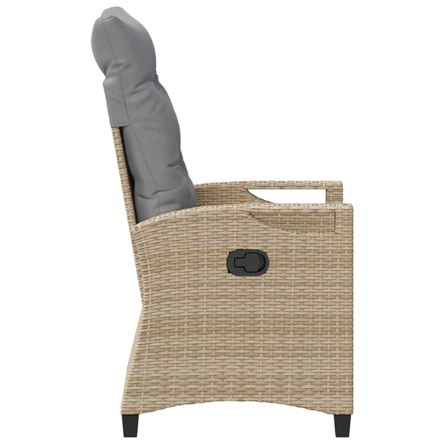 Tuinstoel 2 pcs Beige en Licht Grijs 56 x 60 x 112 cm is nu te koop bij PeponiXL, paradijselijk wonen!
