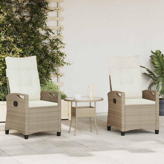Tuinstoel 2 pcs Beige en Crème 56 x 60 x 112 cm is nu te koop bij PeponiXL, paradijselijk wonen!