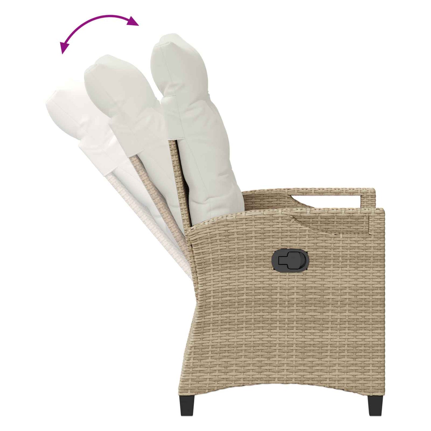 Tuinstoel 2 pcs Beige en Crème 56 x 60 x 112 cm is nu te koop bij PeponiXL, paradijselijk wonen!