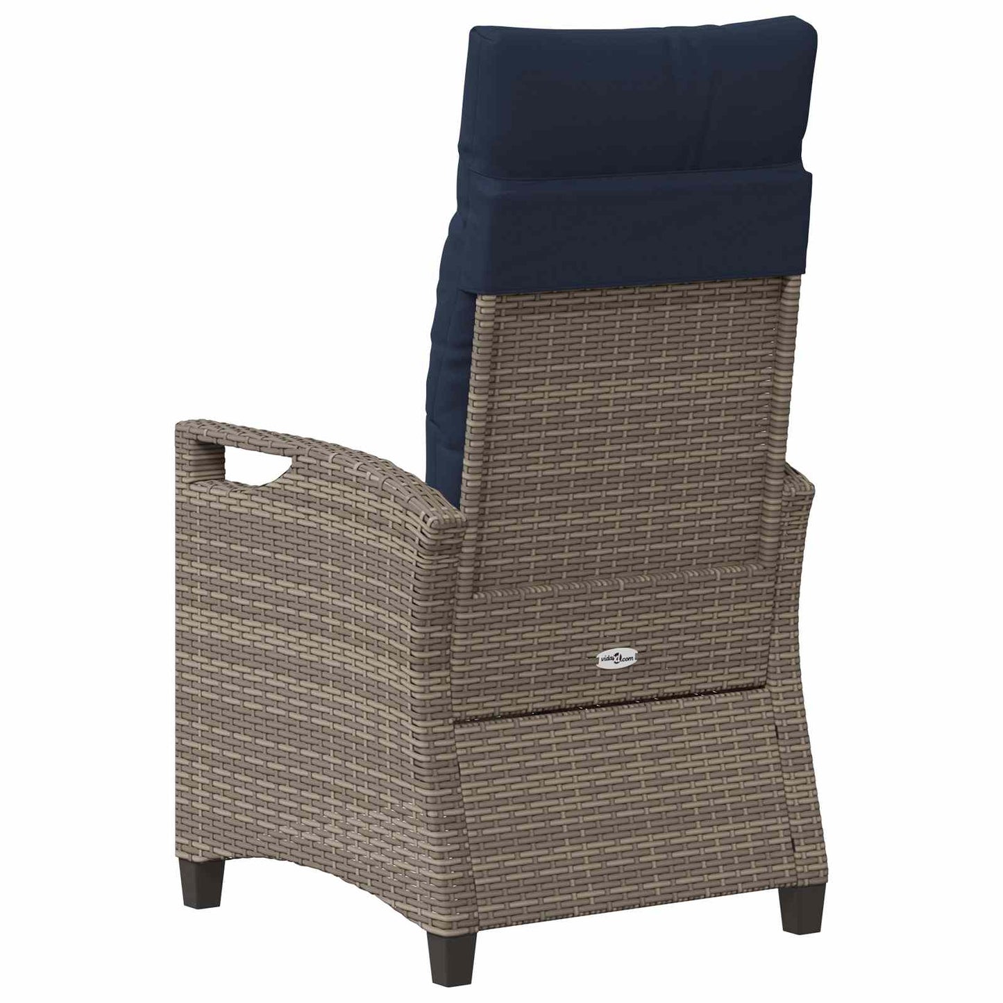 Tuinstoel 2 pcs grijs en marineblauw 56 x 60 x 112 cm is nu te koop bij PeponiXL, paradijselijk wonen!