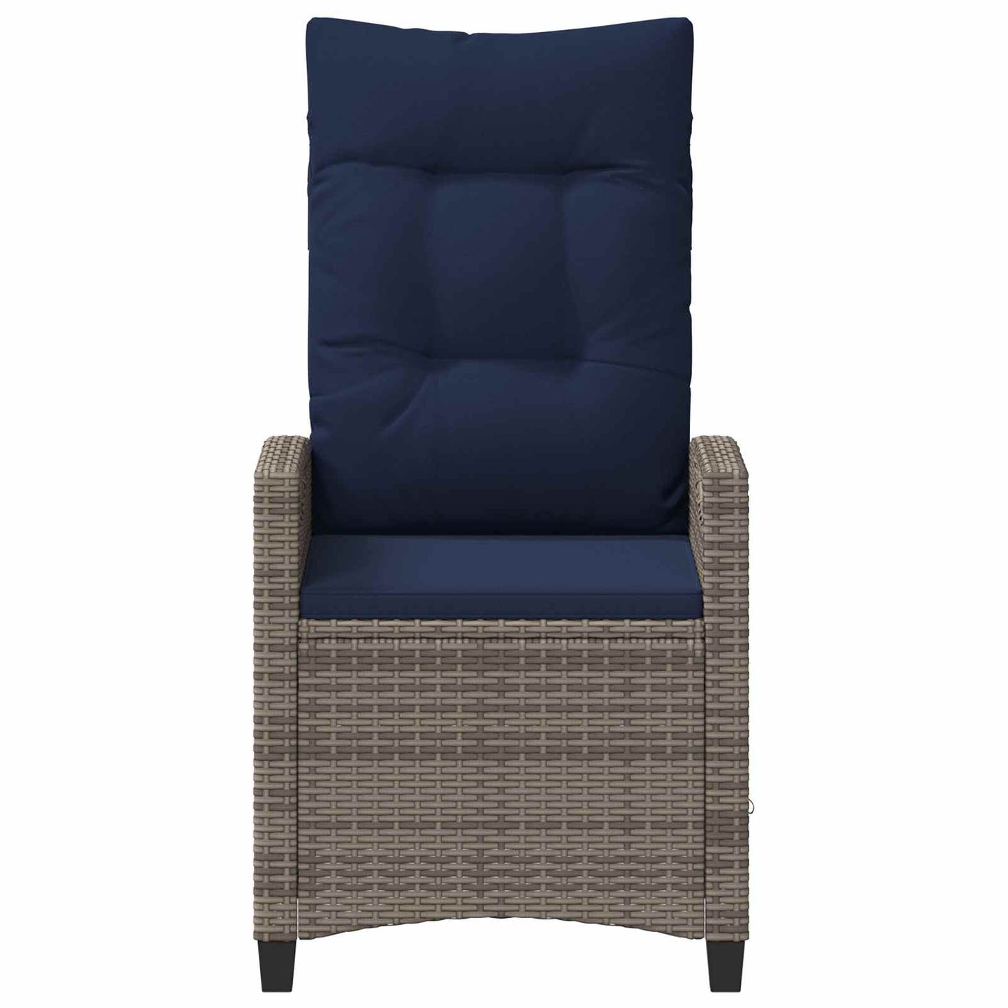 Tuinstoel 2 pcs grijs en marineblauw 56 x 60 x 112 cm is nu te koop bij PeponiXL, paradijselijk wonen!