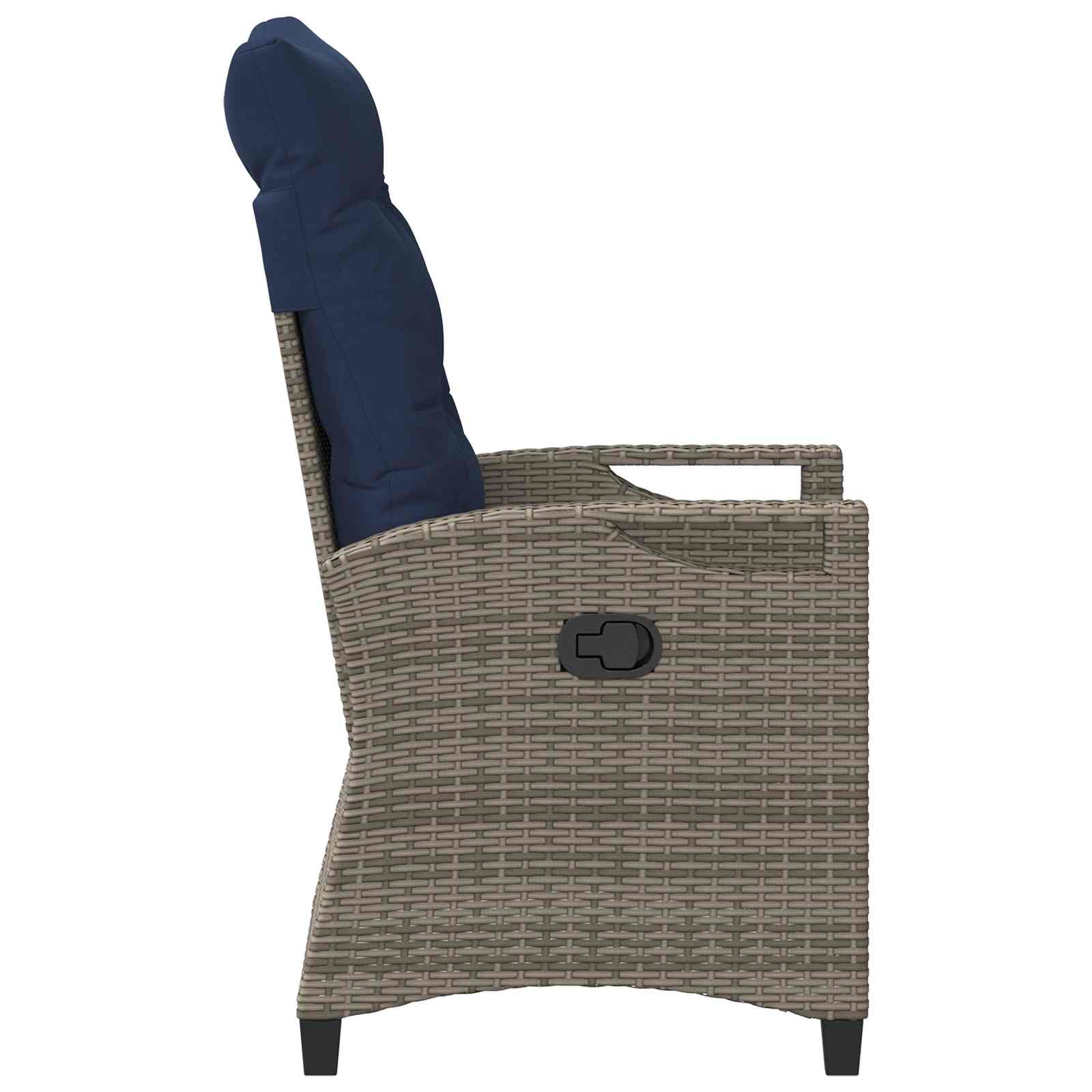 Tuinstoel 2 pcs grijs en marineblauw 56 x 60 x 112 cm is nu te koop bij PeponiXL, paradijselijk wonen!