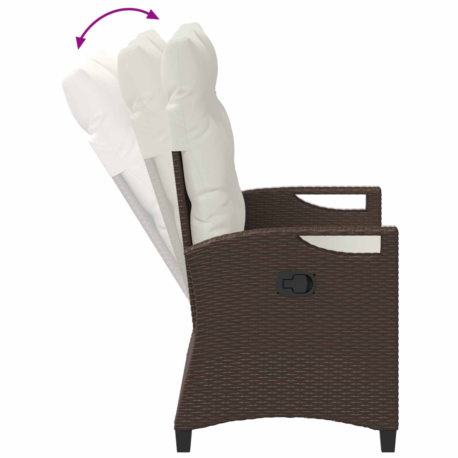 Tuinbank Bruin en Crème 105 x 60 x 112 cm Staal en Polyester is nu te koop bij PeponiXL, paradijselijk wonen!