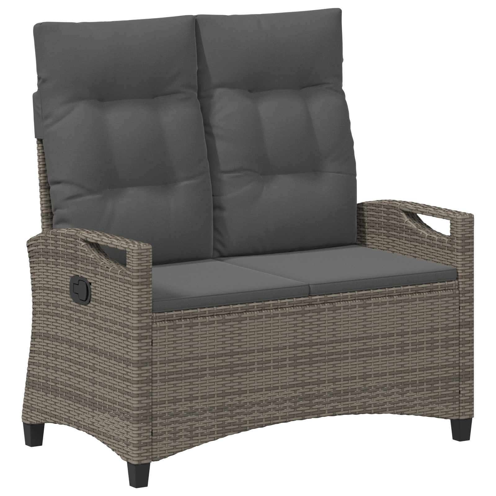 Tuinbank met kussen Grijs en Donkergrijs 105 x 60 x 112 cm is nu te koop bij PeponiXL, paradijselijk wonen!