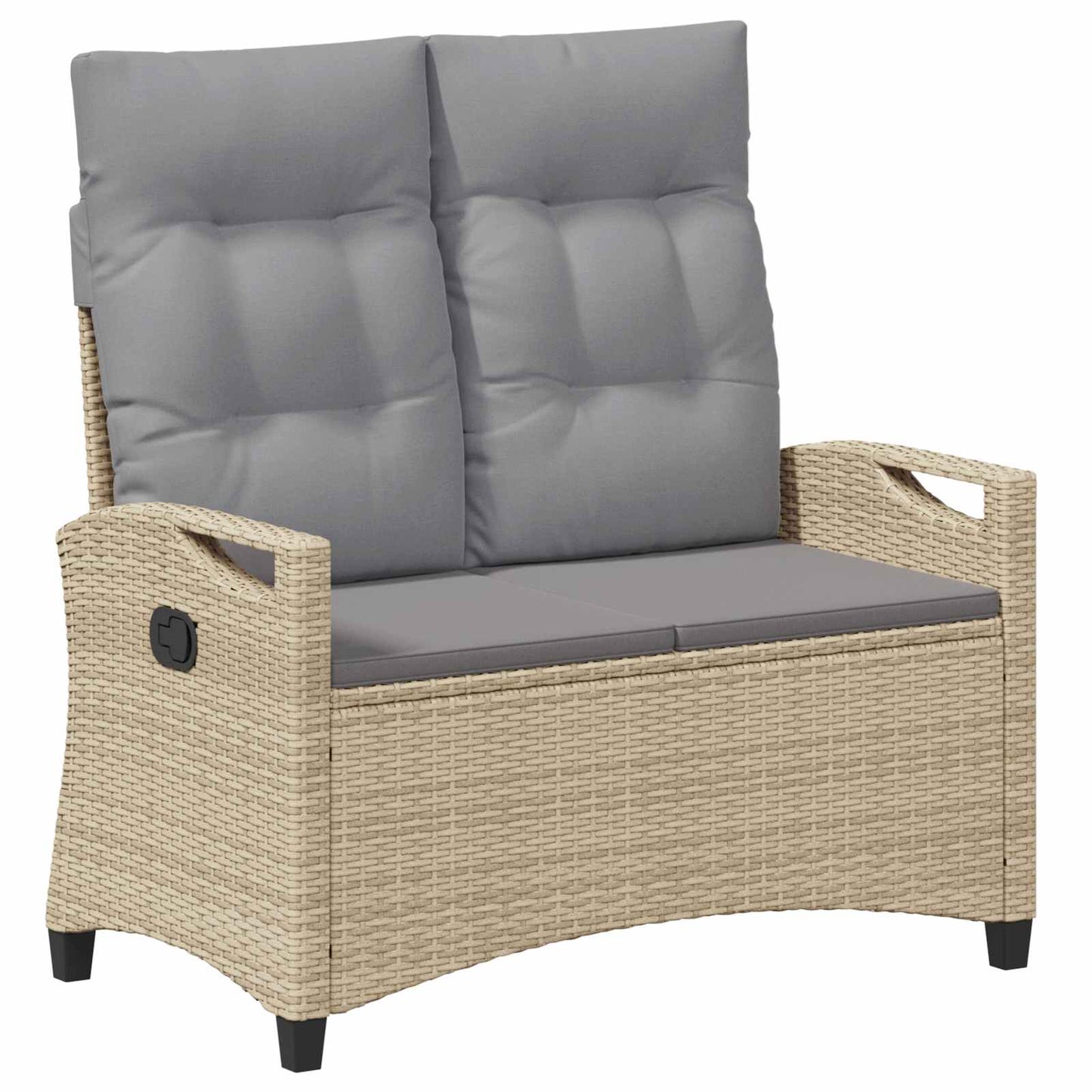 Tuinbank met kussen Beige en Licht Grijs 105 x 60 x 112 cm is nu te koop bij PeponiXL, paradijselijk wonen!