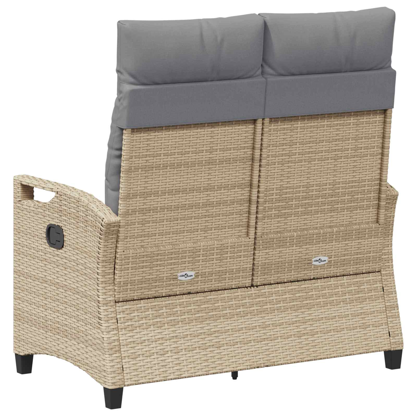 Tuinbank met kussen Beige en Licht Grijs 105 x 60 x 112 cm is nu te koop bij PeponiXL, paradijselijk wonen!