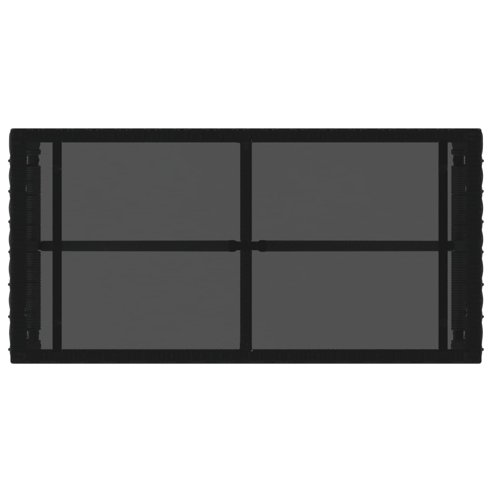 Buiten Tafel Zwart 80 x 40 x 40 cm PE Rattan en Glas is nu te koop bij PeponiXL, paradijselijk wonen!