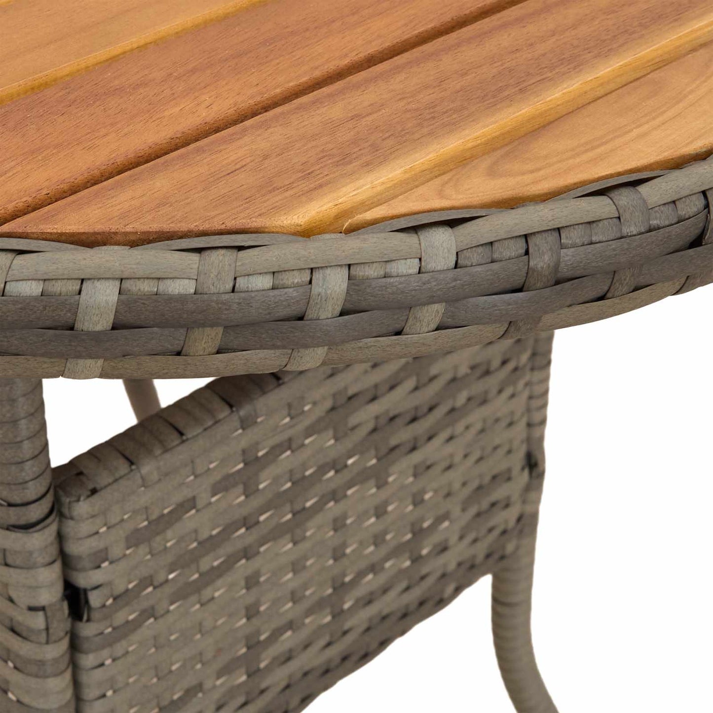 Dinertafel Grijs en Acacia 70 x 70 x 73 cm Massief Acaciahout is nu te koop bij PeponiXL, paradijselijk wonen!