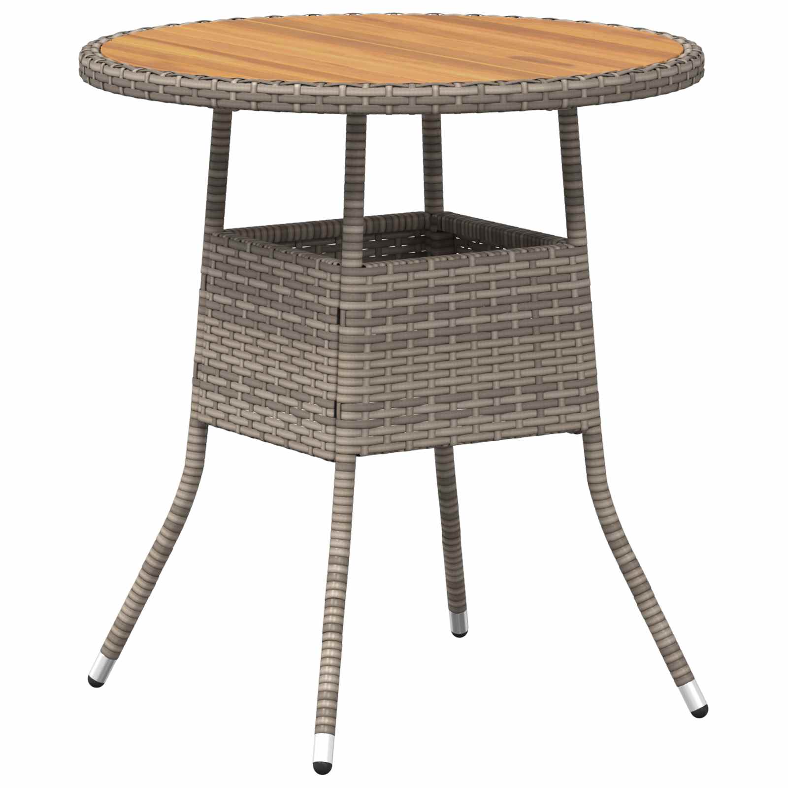 Dinertafel Grijs en Acacia 70 x 70 x 73 cm Massief Acaciahout is nu te koop bij PeponiXL, paradijselijk wonen!