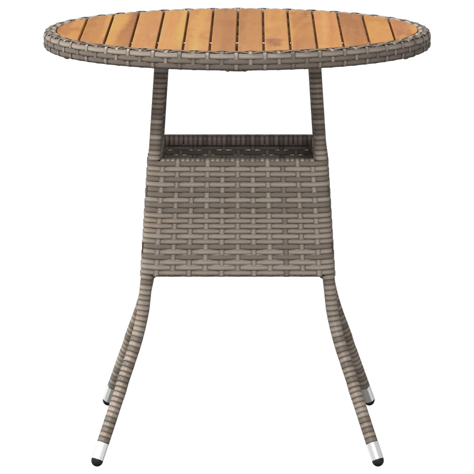 Dinertafel Grijs en Acacia 70 x 70 x 73 cm Massief Acaciahout is nu te koop bij PeponiXL, paradijselijk wonen!