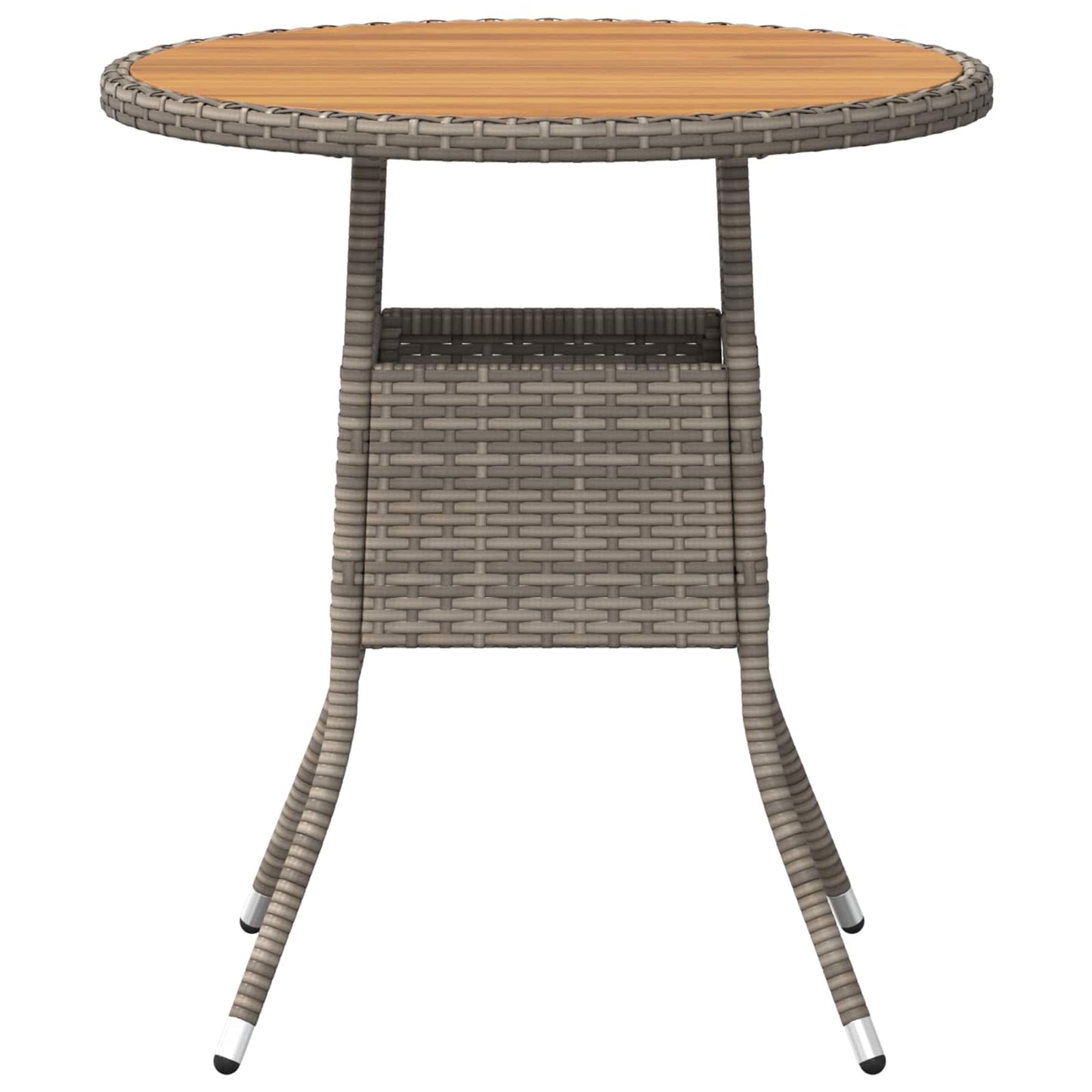 Dinertafel Grijs en Acacia 70 x 70 x 73 cm Massief Acaciahout is nu te koop bij PeponiXL, paradijselijk wonen!