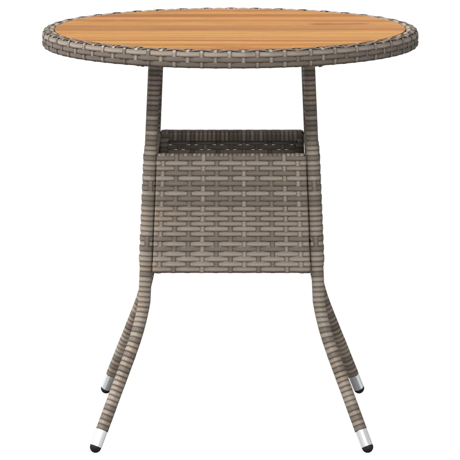 Dinertafel Grijs en Acacia 70 x 70 x 73 cm Massief Acaciahout is nu te koop bij PeponiXL, paradijselijk wonen!