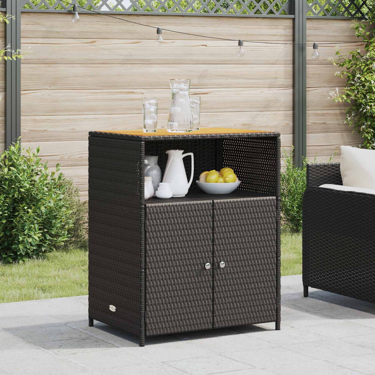 Kast met plank Zwart 70 x 50 x 87 cm Polyester en Roly Ratten is nu te koop bij PeponiXL, paradijselijk wonen!