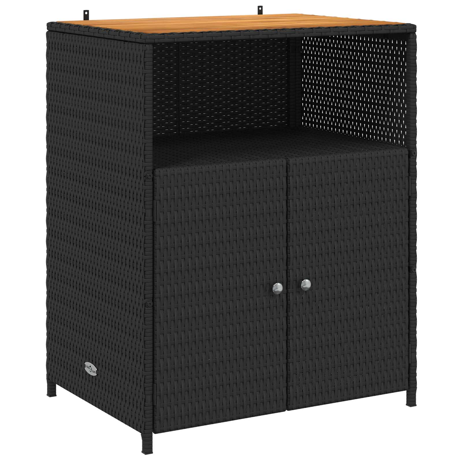 Kast met plank Zwart 70 x 50 x 87 cm Polyester en Roly Ratten is nu te koop bij PeponiXL, paradijselijk wonen!