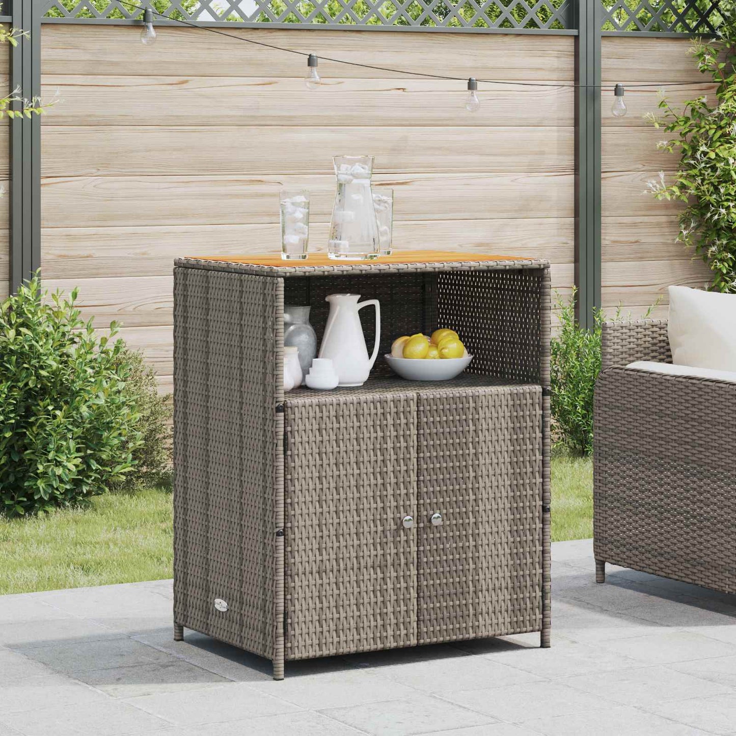 Kast met plank Grijs 70 x 50 x 87 cm Polyester en Roly Ratten is nu te koop bij PeponiXL, paradijselijk wonen!
