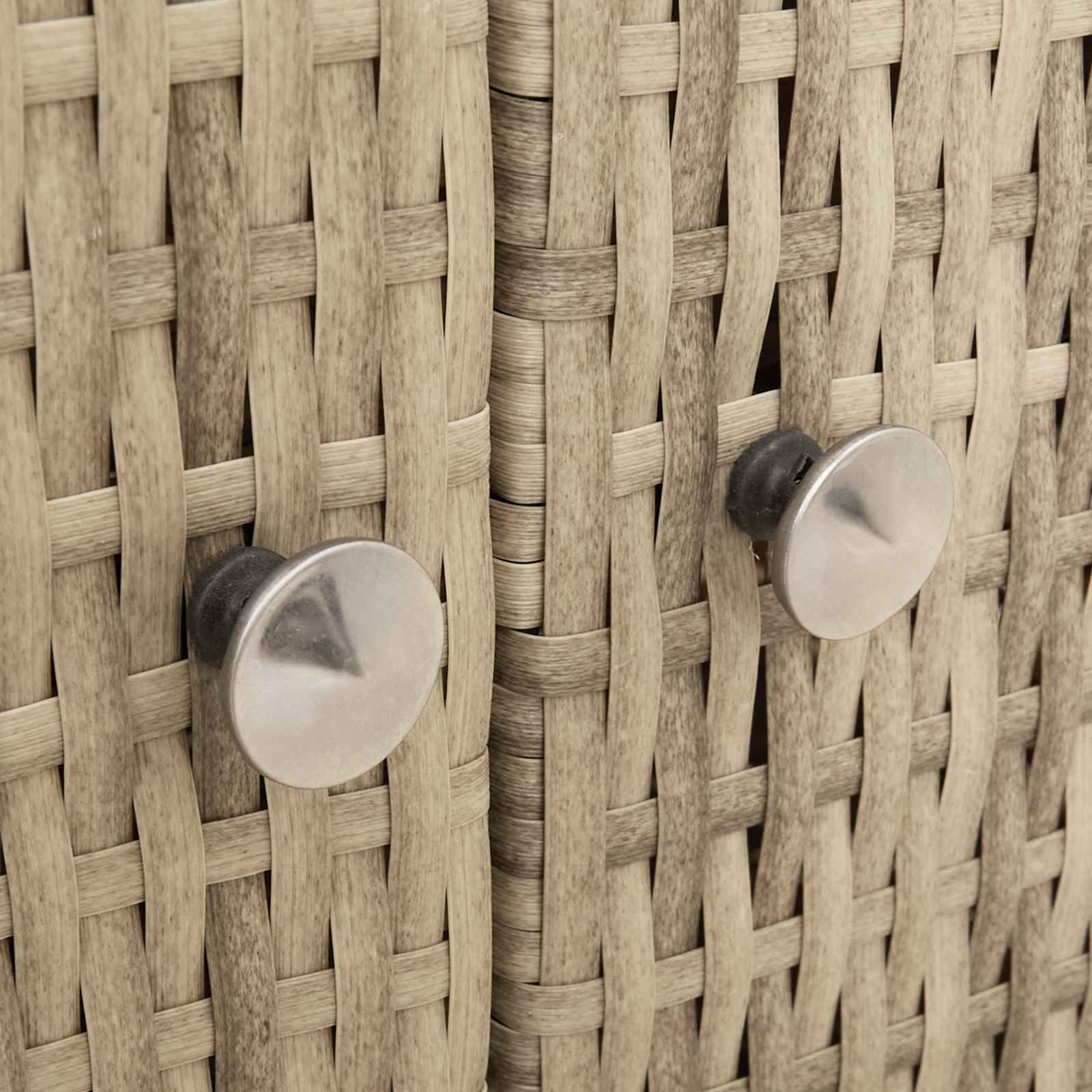 Kast met plank Beige 70 x 50 x 87 cm Polyester en Roly Ratten is nu te koop bij PeponiXL, paradijselijk wonen!