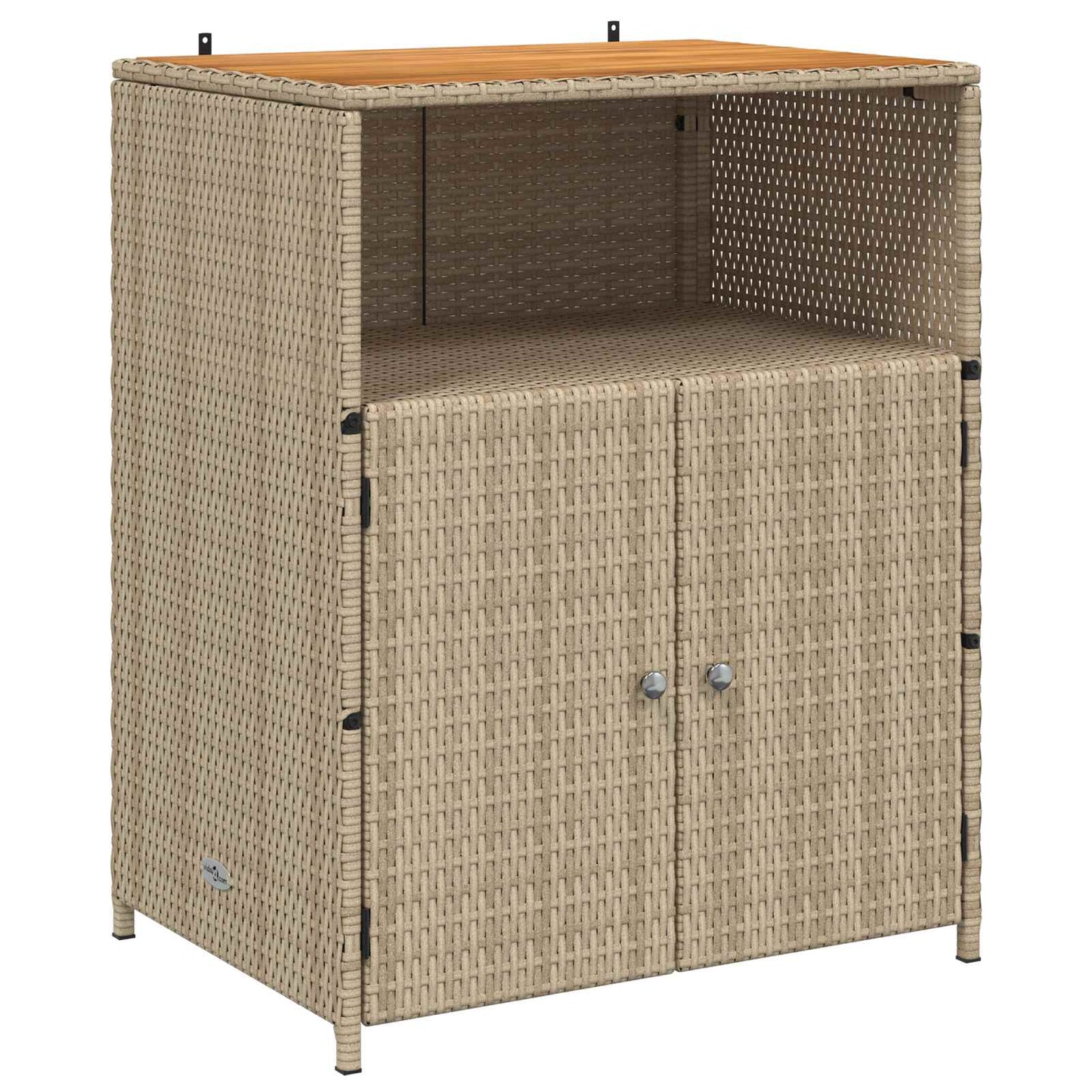 Kast met plank Beige 70 x 50 x 87 cm Polyester en Roly Ratten is nu te koop bij PeponiXL, paradijselijk wonen!