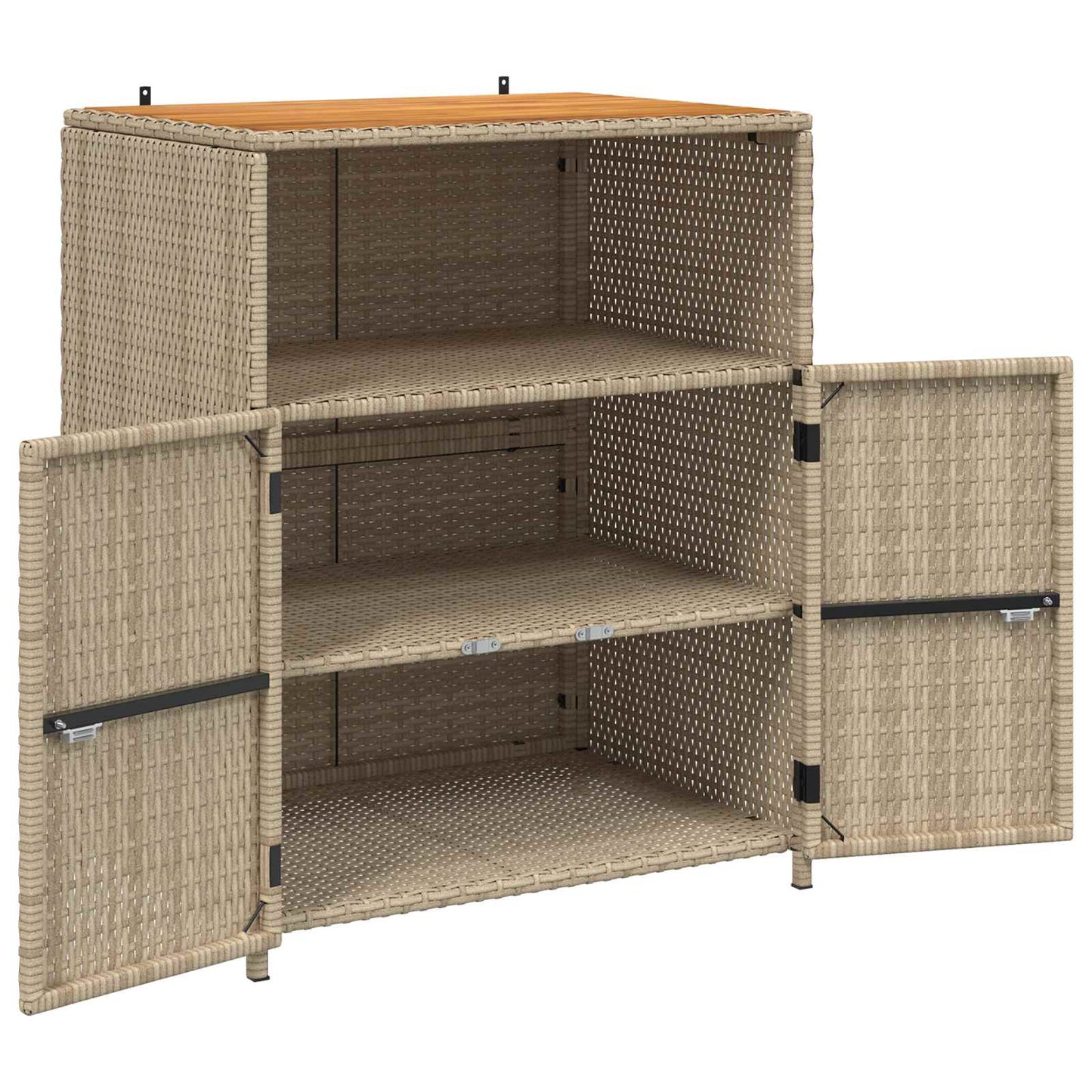 Kast met plank Beige 70 x 50 x 87 cm Polyester en Roly Ratten is nu te koop bij PeponiXL, paradijselijk wonen!
