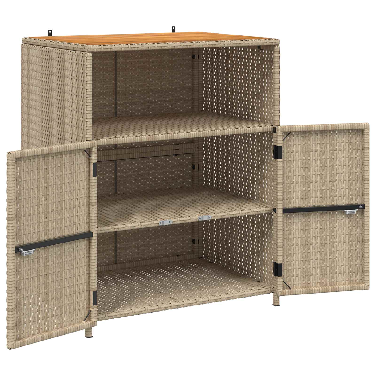 Kast met plank Beige 70 x 50 x 87 cm Polyester en Roly Ratten is nu te koop bij PeponiXL, paradijselijk wonen!