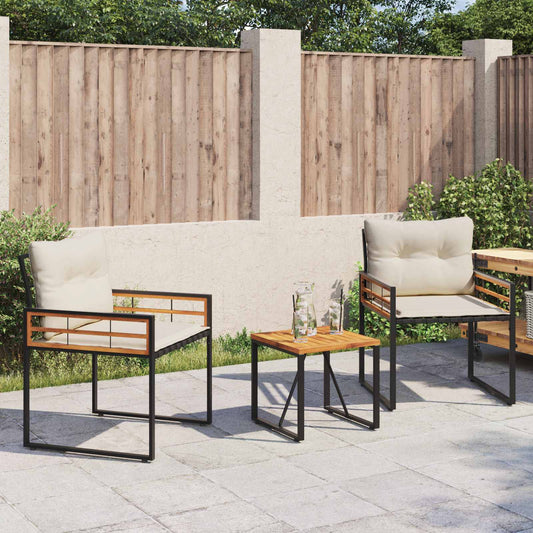 Buitenmeubelset met kussen 3 pcs Crème is nu te koop bij PeponiXL, paradijselijk wonen!