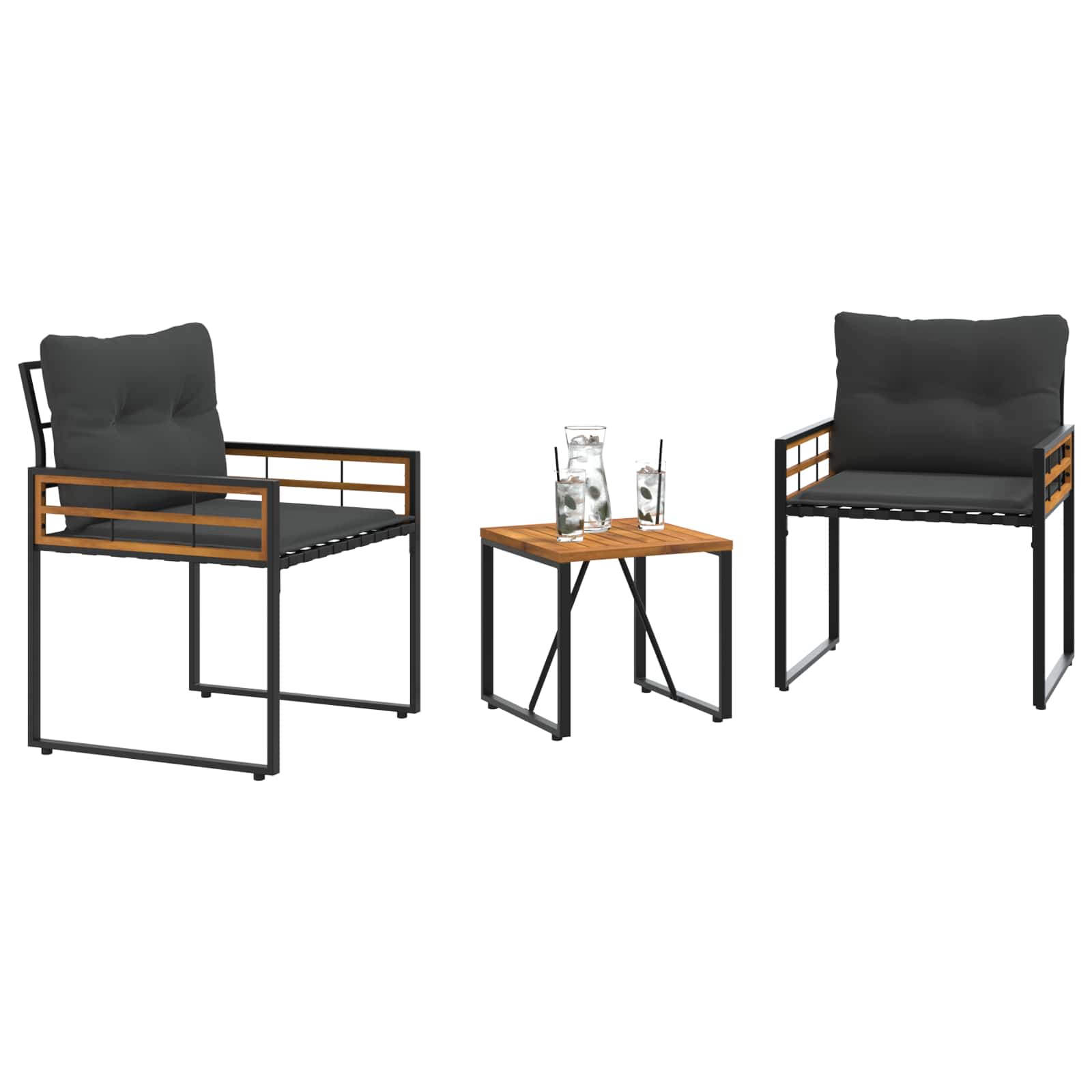 Buitenmeubelset met kussen 3 pcs Middelgrijs is nu te koop bij PeponiXL, paradijselijk wonen!