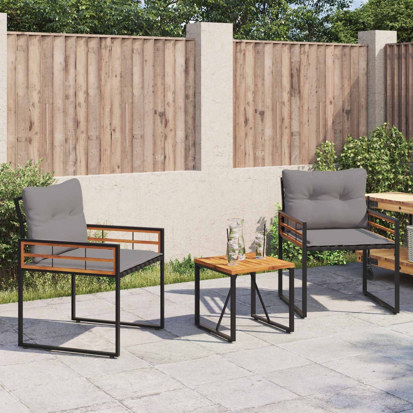 Buitenmeubelset met kussen 3 pcs Lichtgrijs is nu te koop bij PeponiXL, paradijselijk wonen!