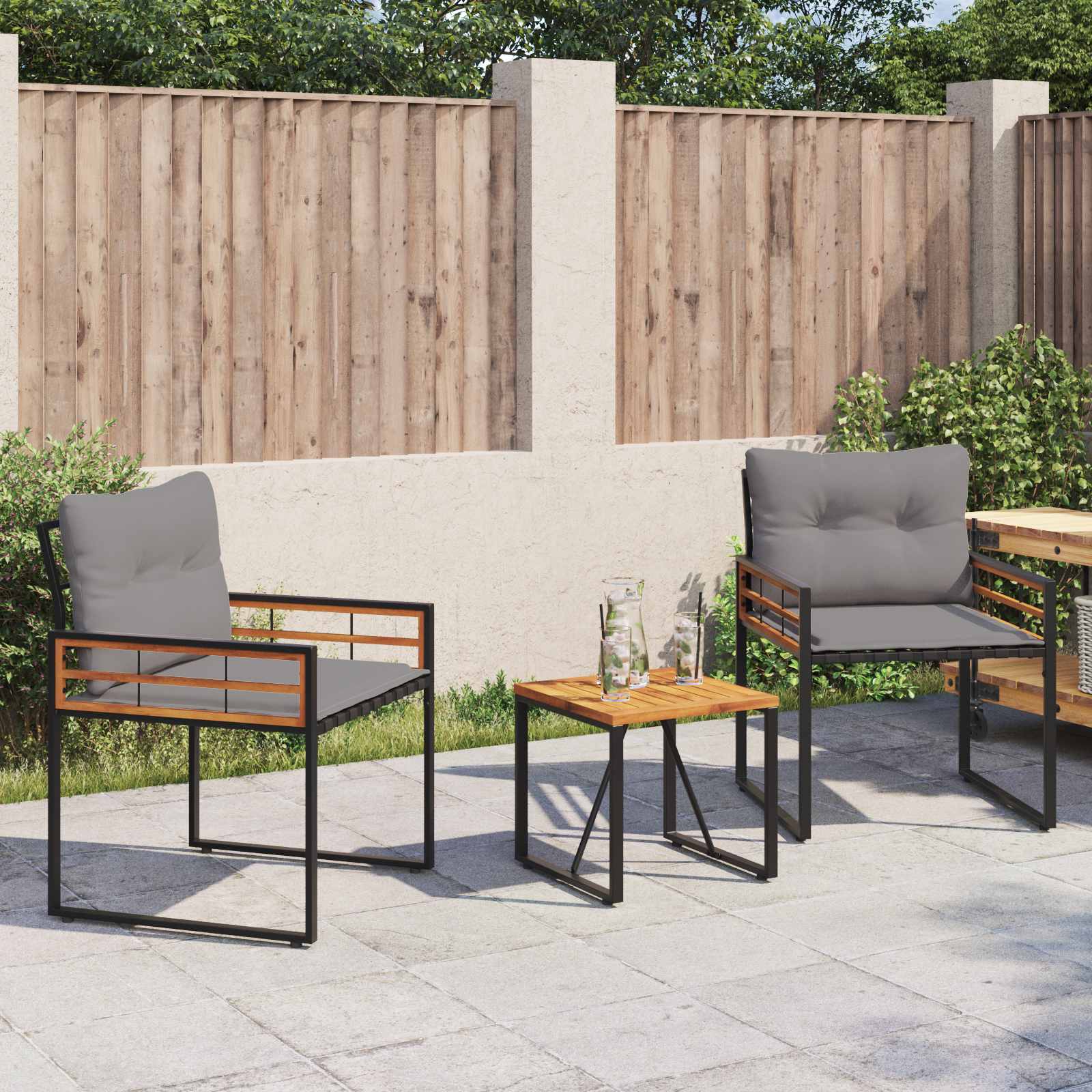 Buitenmeubelset met kussen 3 pcs Lichtgrijs is nu te koop bij PeponiXL, paradijselijk wonen!