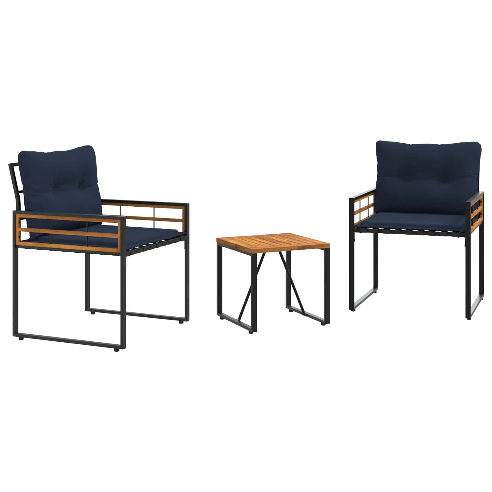 Buitenmeubelset met kussen 3 pcs Marineblauw is nu te koop bij PeponiXL, paradijselijk wonen!